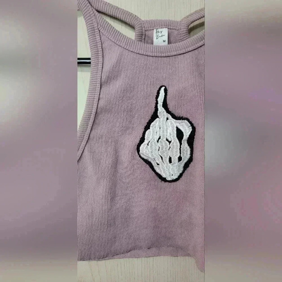 Skeleton hand crop top - Picture 2 of 5